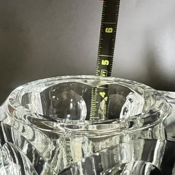 Elements 2 Czech Crystal Votive Candle Holders Bohemian Mid Century Modern - Picture 9 of 10
